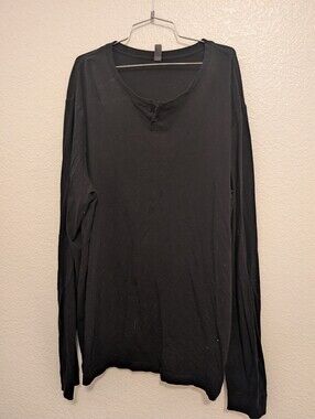 Vuori Men's Long Sleeve Ever Henley Black XL